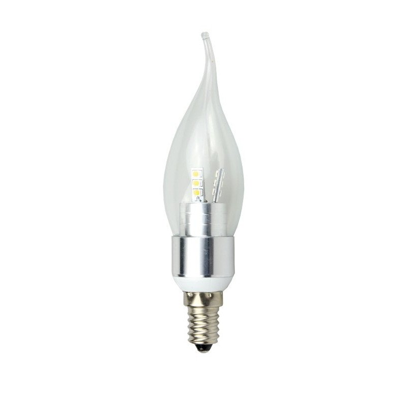 LED žárovka ART, průhledná svíčka, E14, 4,5 W, 320 lm, teplá barva