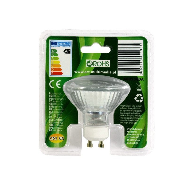 LED ART žárovka, GU10, 1,2 W, 100 lm, teplá barva