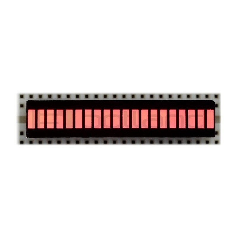 LED zobrazovací pravítko LN-BP020HR - 20 segmentů - červené