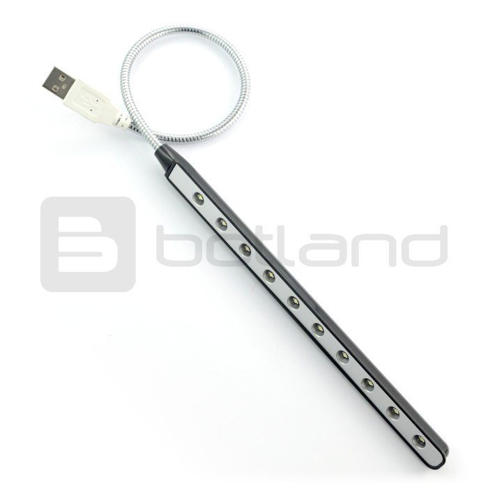 SC-L03 10 LED flexibilní lampa pro USB - černá