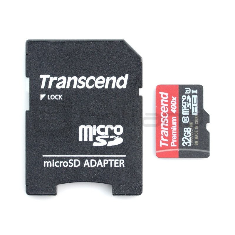 Transcend Premium 400x microSD 32GB 60MB / s UHS-I třída 10 paměťová karta s adaptérem