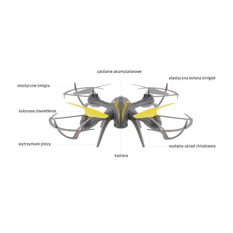 Dronový quadrocopter OverMax X-Bee dron 2,4 2,4 GHz s HD kamerou - 32 cm + další baterie