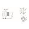 Monostabilní tlačítko - PBW-12B - 2A 250V ve stoje - zdjęcie 2