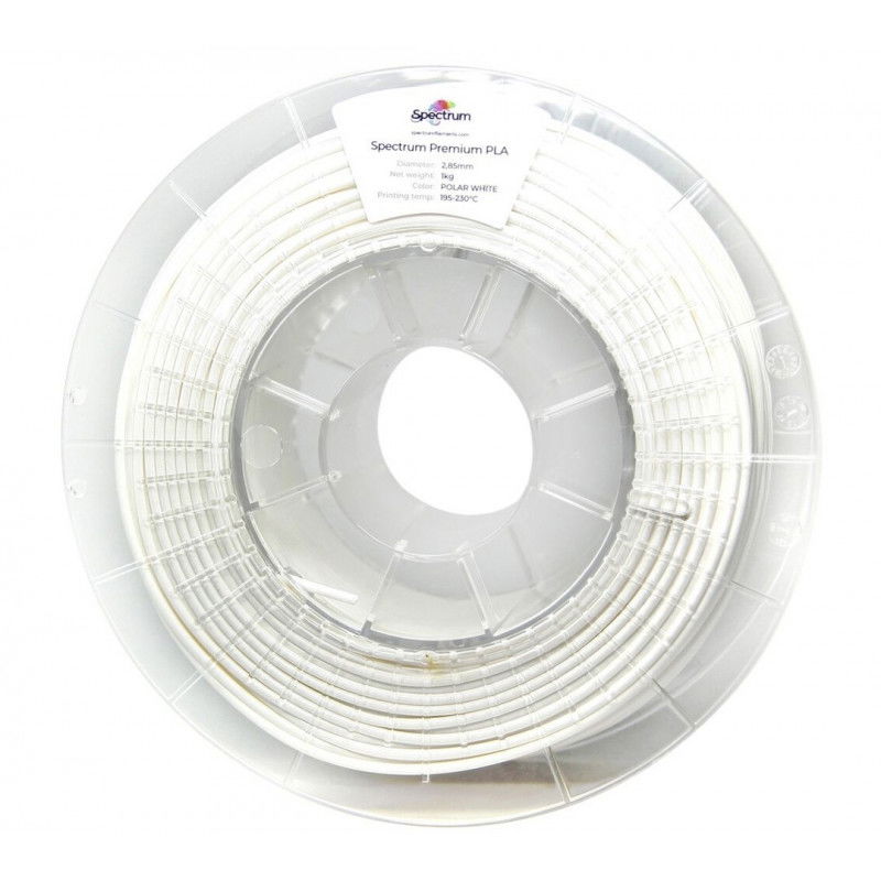 Filament Spectrum PLA 2,85mm 1kg - polární bílá