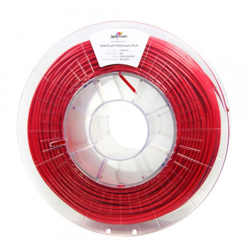 Filament Spectrum PLA 2,85mm 1kg - dračí červeň