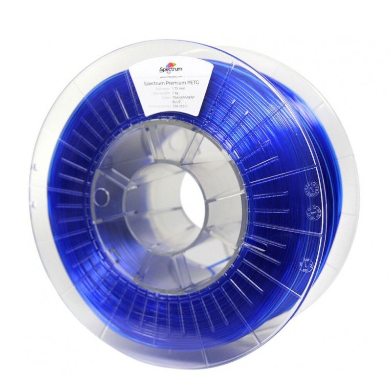 Filament Spectrum PETG 1,75 mm 1 kg - transparentní modrá