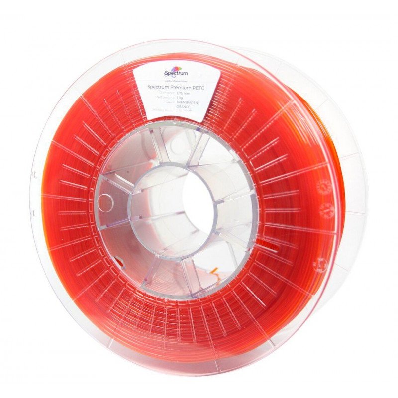 Filament Spectrum PETG 1,75 mm 1 kg - transparentní oranžová