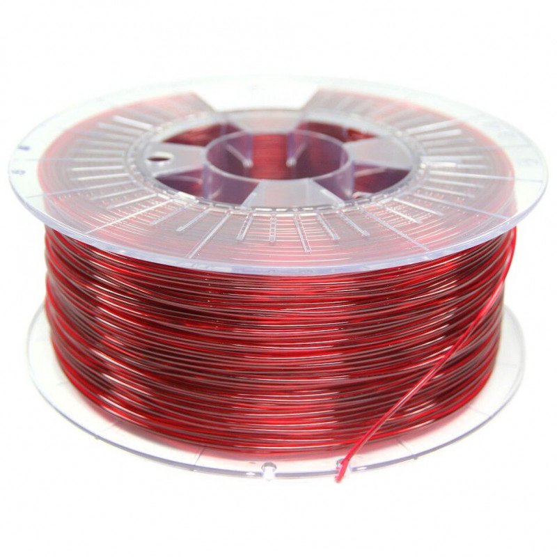 Filament Spectrum PETG 1,75 mm 1 kg - transparentní červená