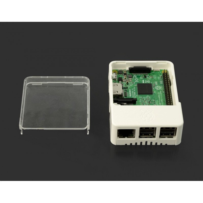 Pouzdro skříně Raspberry Pi Model 3B + / 3B / 2B - bílé