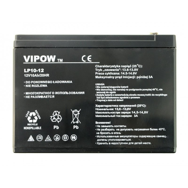 Gelová baterie 12V 10Ah Vipow