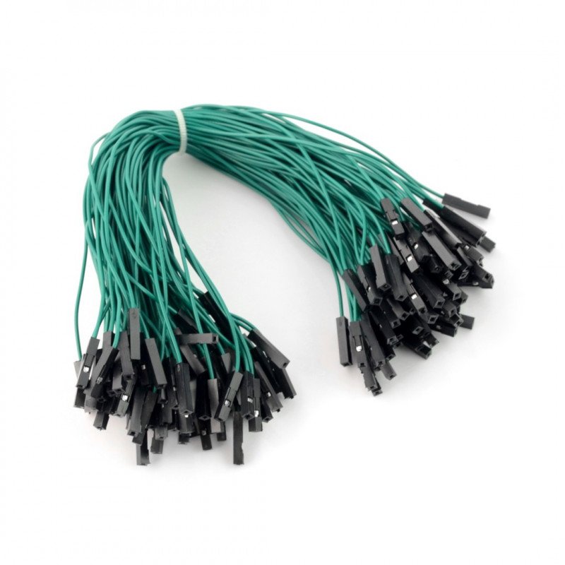 Propojovací kabely female-female 20cm zelené - 100 ks
