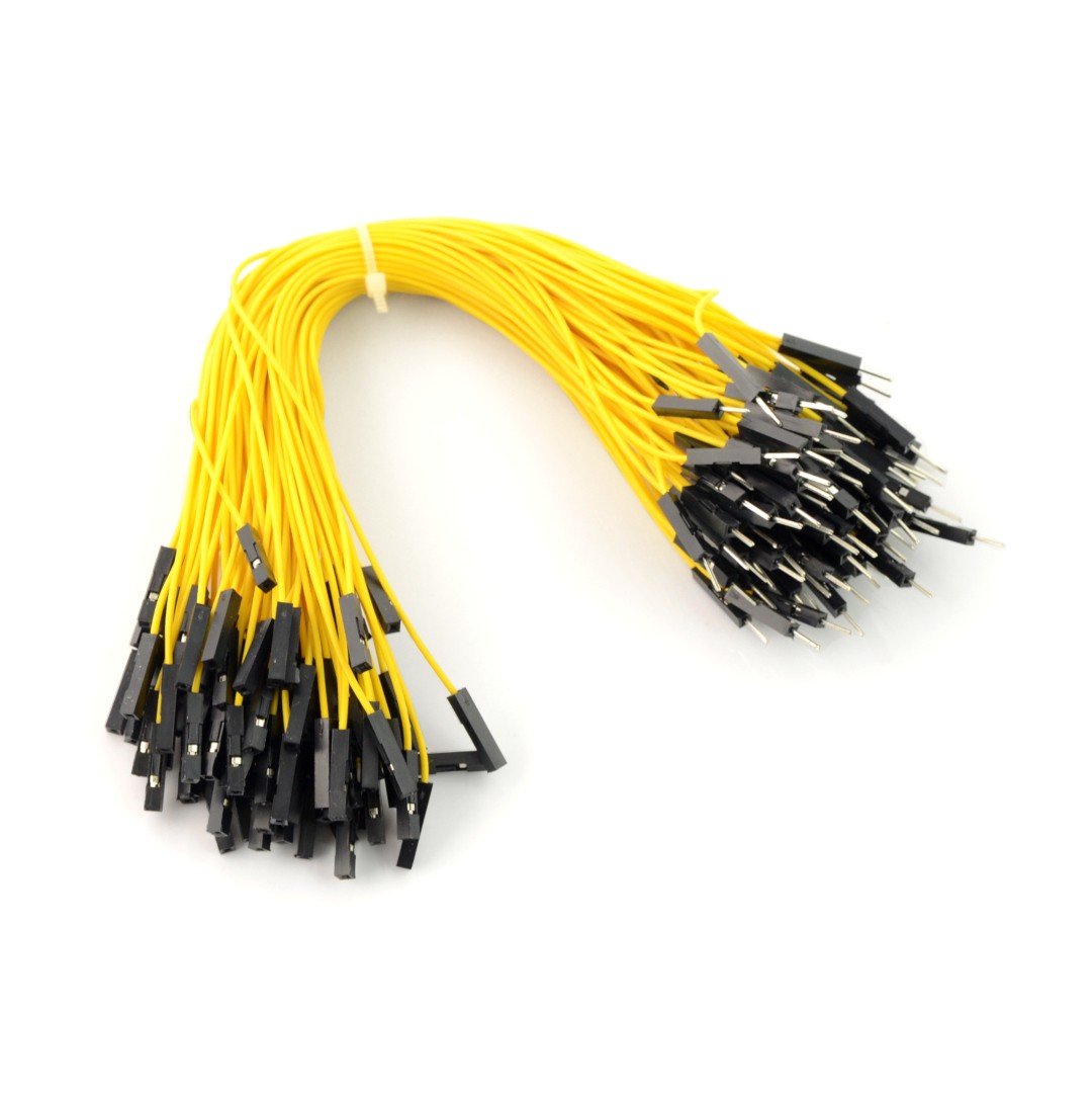 Propojovací kabely female-male 20cm žlutá - 100 ks