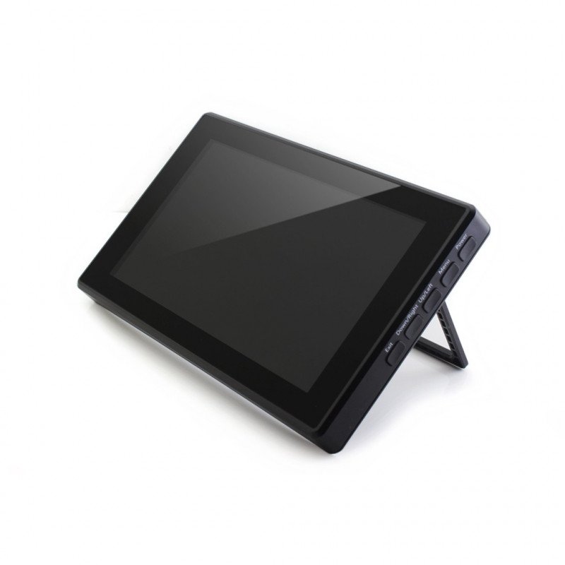 IPS LCD kapacitní dotyková obrazovka 7 '' (H) 1024x600px HDMI + USB pro Raspberry Pi 3B + / 3B / 2B / Zero černé pouzdro