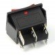 Kolébkový spínač RS203-6C3R - 250V / 16A - červený Kolébkový spínač RS203-6C3R - 250V / 16A - červený