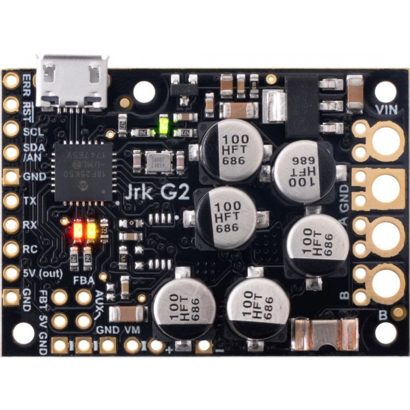 Pololu JRK G2 24v21 - jednokanálový ovladač USB motoru se zpětnou vazbou 40V / 21A
