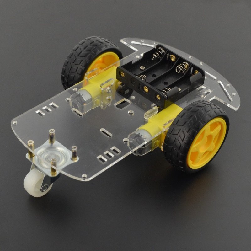 Dvoukolový podvozek robota s motory - obdélníkový