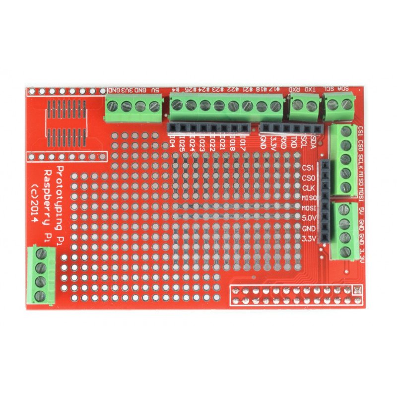 Prototypová deska THT se šroubovými spoji pro Raspberry Pi