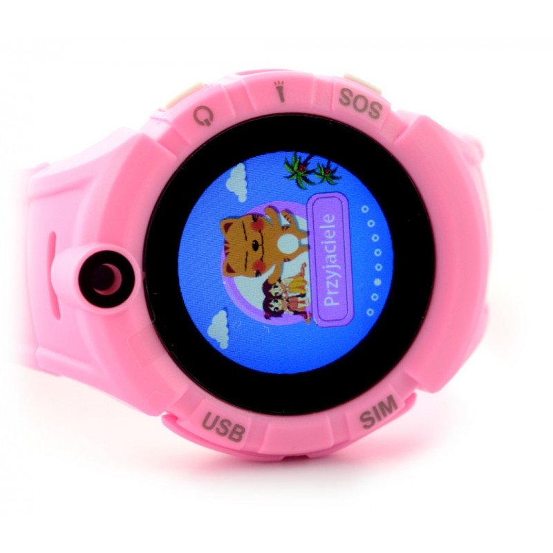 Sledujte telefon s dětmi s GPS / WIFI lokátorem - růžový