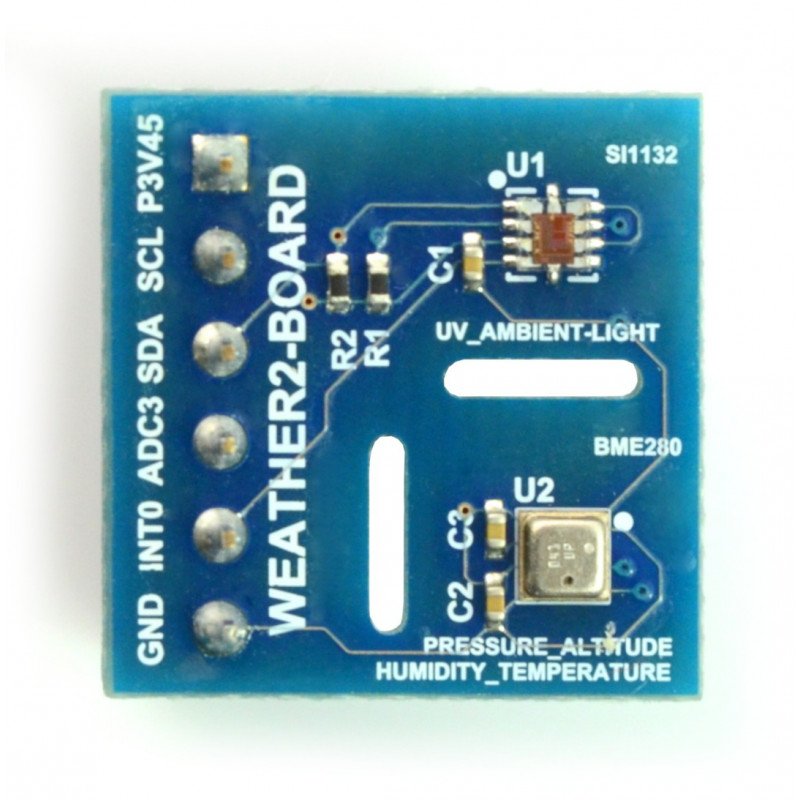 Weather Board 2 - snímač teploty, vlhkosti, tlaku, světla a UV záření