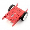 Červený podvozek 2WD 2kolový kovový robotický podvozek s motorovým pohonem - zdjęcie 1