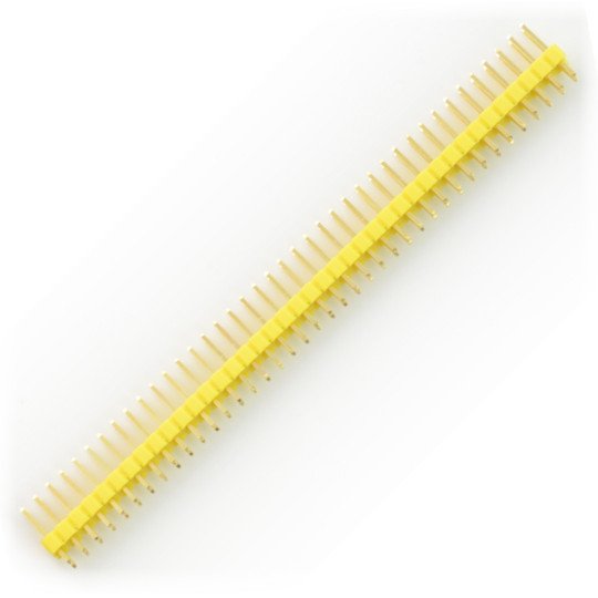 Goldpin vidlice 2x40 přímá rozteč 2,54 mm - žlutá