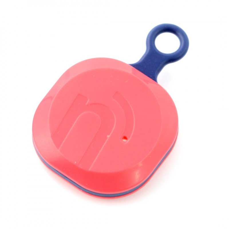 NotiOne Play - Bluetooth lokátor s bzučákem a knoflíkem - malina