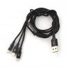 Kabel USB Baseus Rapid 3v1 Lightning / microUSB / Lightning 1,2 m - černý - zdjęcie 1