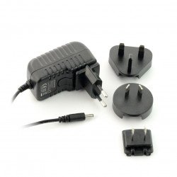 Napájecí zdroj DC 3,5 mm ROCK64 5V / 3A s odnímatelnými zástrčkami EU AU US UK
