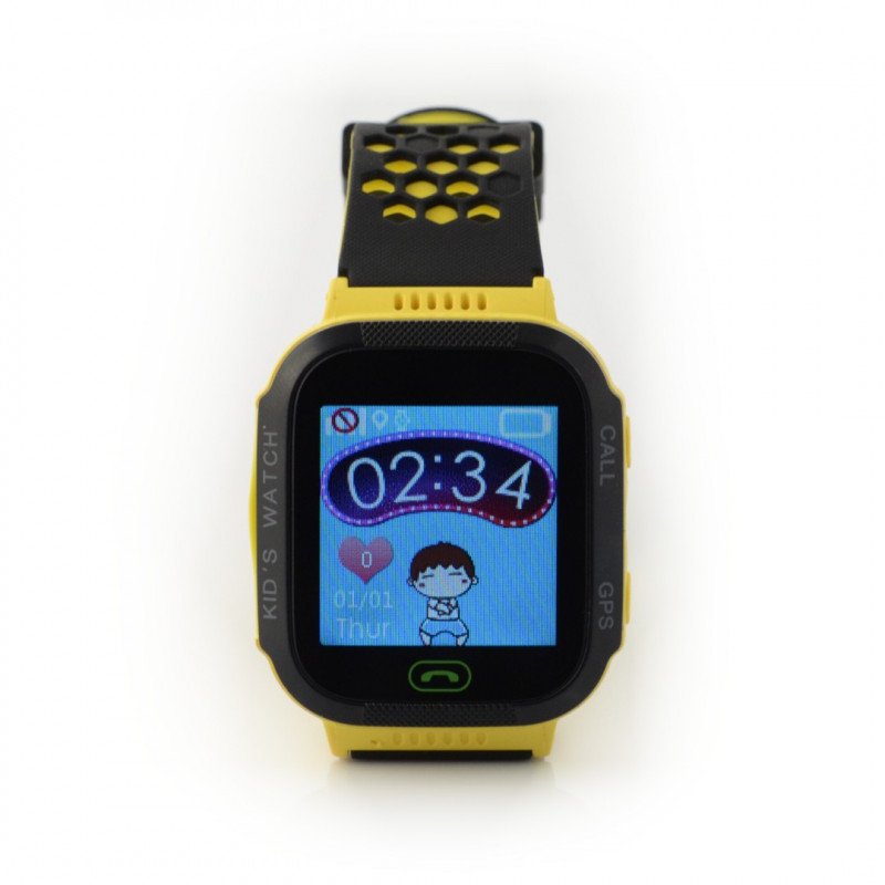 Hodinky Telefon Hodinky Go s GPS ART AW -K2 lokátorem - žlutý