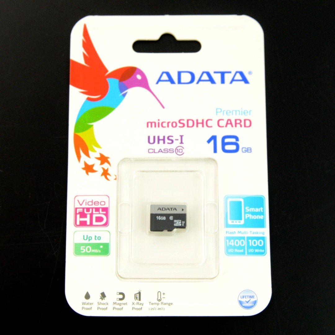 Paměťová karta ADATA microSD 16 GB 50 MB / s UHS-I třída 10