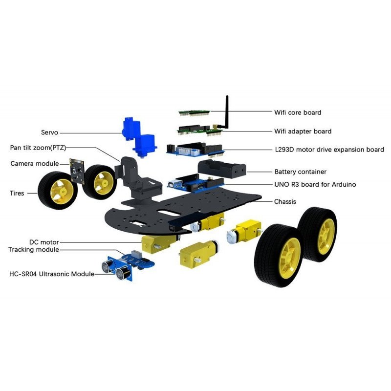 UCTRONICS - Sada pro stavbu cestovního robota