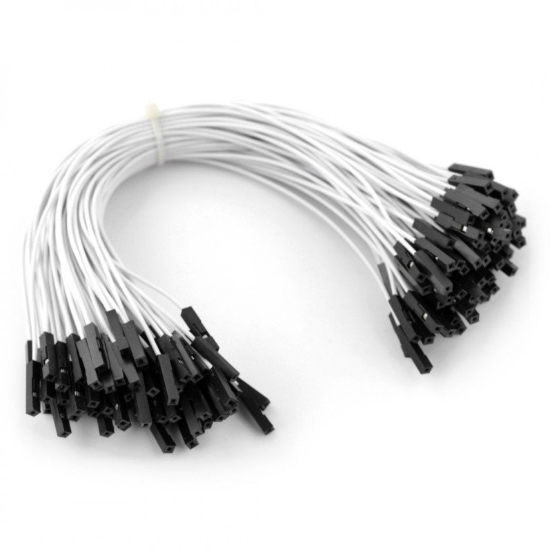 Propojovací kabely female-female 20cm bílé - 100ks