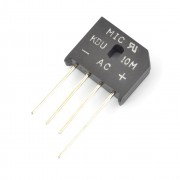 Můstkový usměrňovač KBU10M - 1000V / 10A - plochý - 5ks
