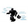 RoboBuilder 5720T Black - sada pro stavbu humanoidního robota - zdjęcie 2