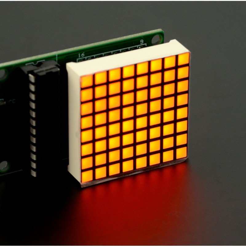 LED matice 8x8 1,2 '' - malá 32x32mm - oranžová