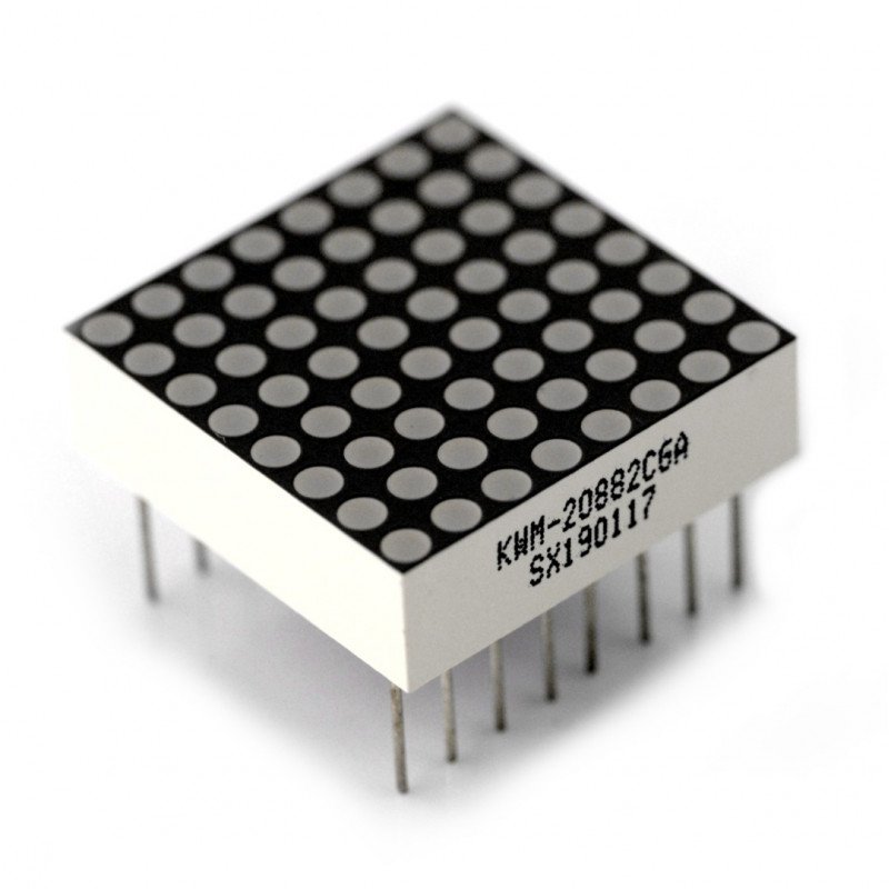 Miniaturní LED matice 8x8 0,8 '' - vápno
