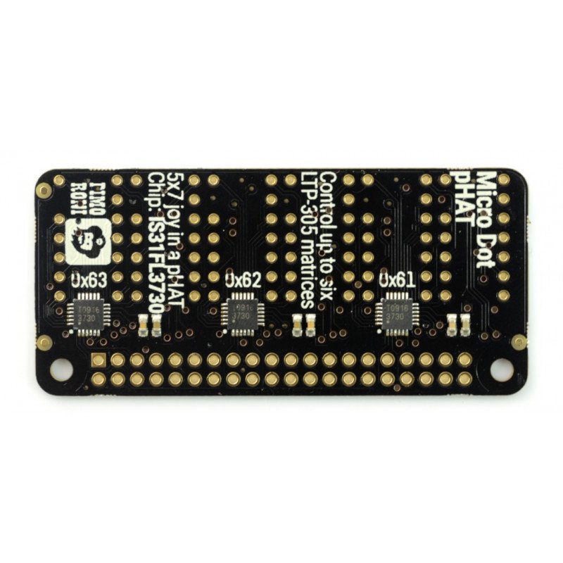 PiMoroni Micro Dot pHAT - 6místná matice LED 5x7 - překrytí pro Raspberry Pi - červená