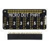 PiMoroni Micro Dot pHAT - 6 5x7 LED polí - překrytí pro Raspberry Pi - zelená - zdjęcie 2