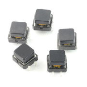 Taktický spínač 12x12 mm se čtvercovým víčkem - černý