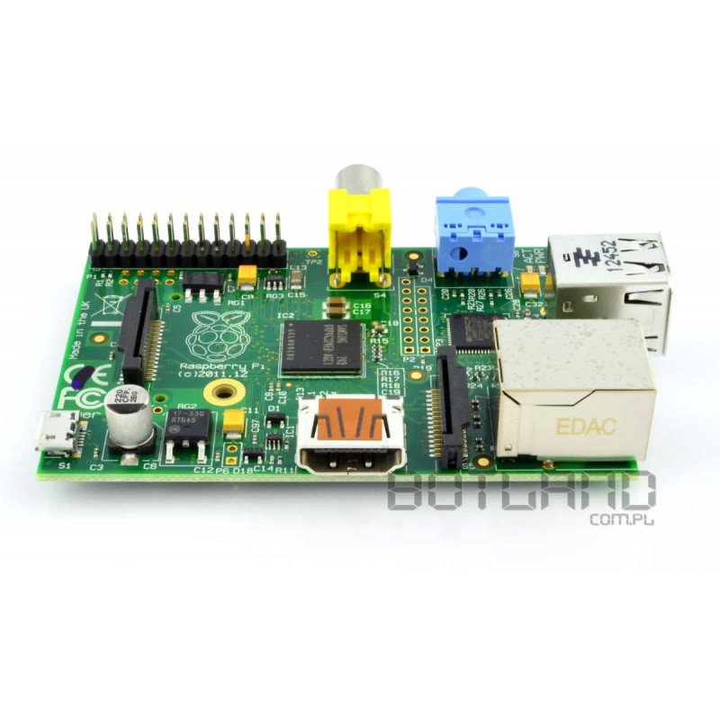 Raspberry Pi Model B 512 MB RAM se systémem paměťové karty +