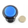 Arkádové tlačítko 3,3 cm - černé s modrým podsvícením - zdjęcie 2