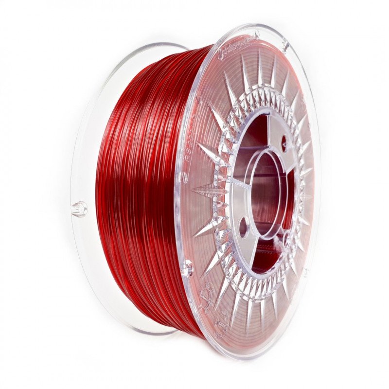Filament Devil Design PET-G 1,75 mm 1 kg - rubínově červená transparentní