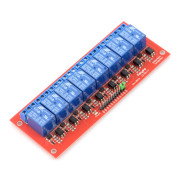 8kanálový reléový modul s optoizolací - kontakty 7A / 240VAC - 12V cívka