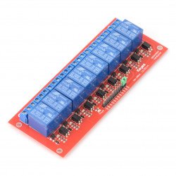 8kanálový reléový modul s optoizolací - kontakty 7A / 240VAC - 5V cívka
