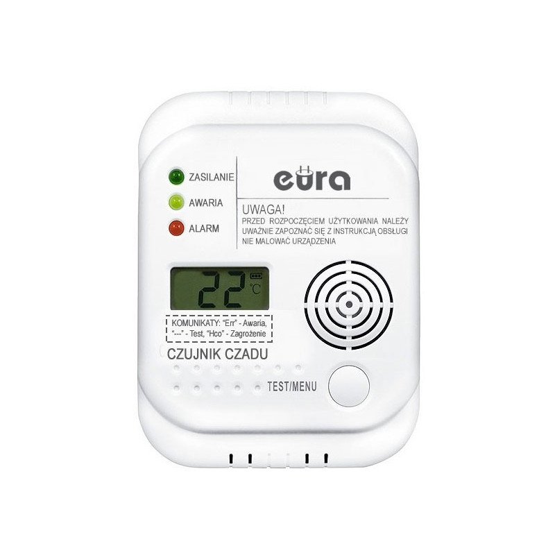 Eura-tech Eura CD-65A4 - snímač oxidu uhelnatého (oxid uhelnatý) LCD 4,5 V DC
