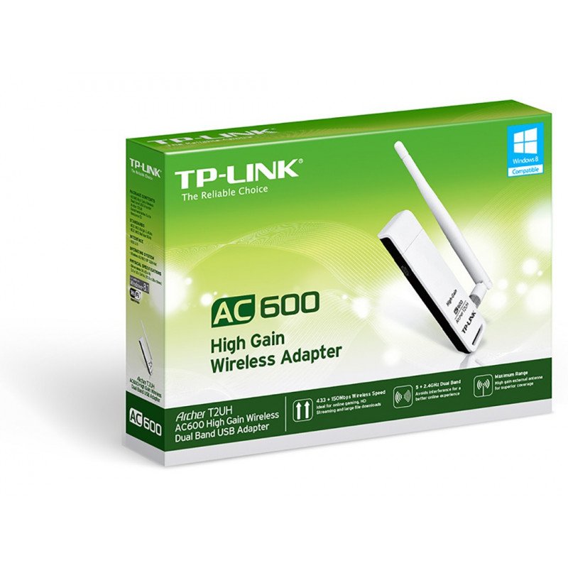 Síťový adaptér WiFi USB 433 Mb / s TP-Link Archer T2UH s anténou