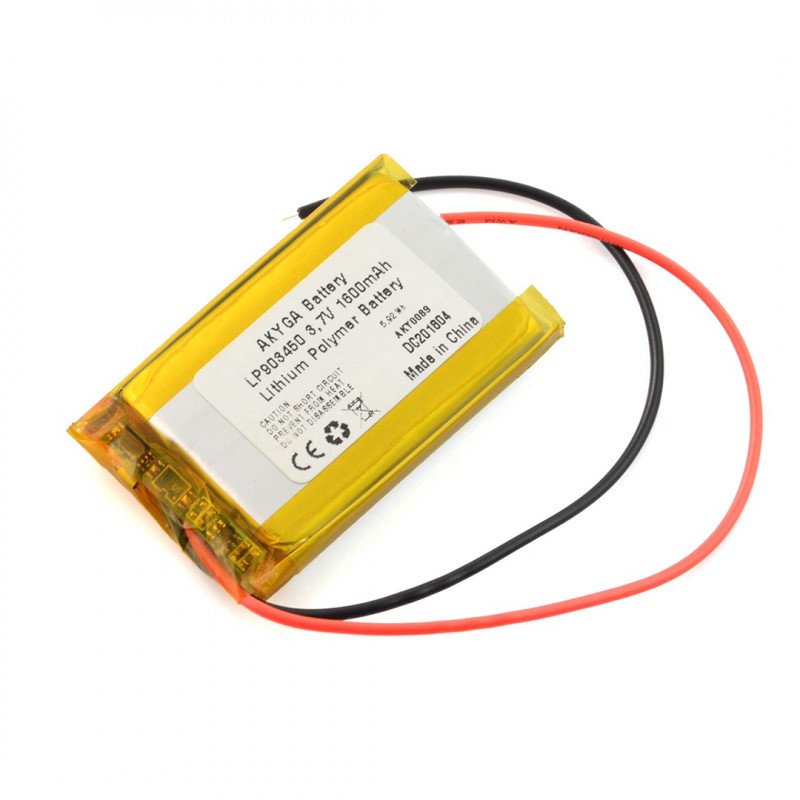 Baterie Akyga 3,7 V 1 S 1600 mAh Li-Pol