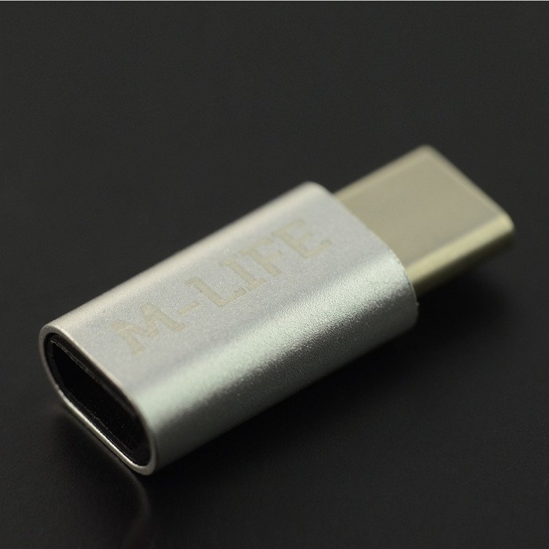 Adaptér Micro USB - USB typu C M-Life - stříbrný