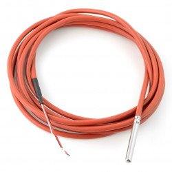Vodotěsná sonda se snímačem teploty DS18B20 - 3m - hnědá - silikon