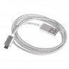 Magnetický kabel TRACER USB A - microUSB 1m stříbrný - zdjęcie 1